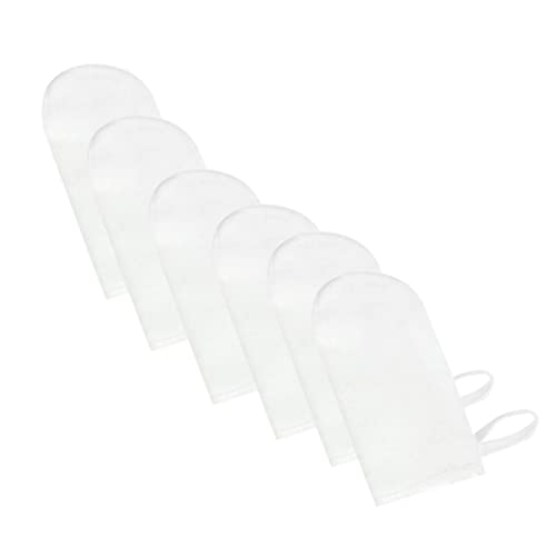 Mirnoadic Cepillo de los Dedos de los Dedos de los Dedos de los Dedos Toallitas en la Boca de la Altura Suave para el Dedo Limpio del Dedo Limpio del Cepillo de higiene Oral 6pcs Suministros para
