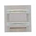 Lumenno Lighting 2006-00-01 Vanity with Plate Glass Shade, Brushed Steel Finish