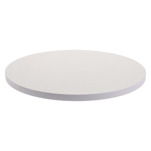 ZUNOXAZ Tablero de Mesa Redondo de Madera Maciza 30 Cm Tapa Gruesa y Resistente para Mesa de Comedor Pequeña Color Crema Cálido Repuesto de Centro y Café