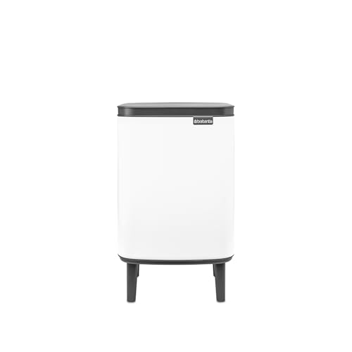 Caneca de basura Brabantia Bo 1.8 gal Blanca rectangular