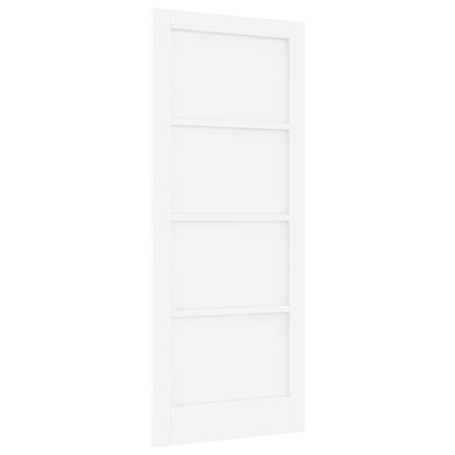 vidaXL Puerta Interior Blanco 83 x 202 cm Madera contrachapada, Puerta de Dormitorio, Rectangular de Pino, diseño rústico Moderno, Duradera para Mejorar tu hogar