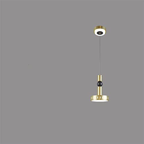 Lustre LED G9 en cuivre doré avec suspension moderne à 1 tête en verre
