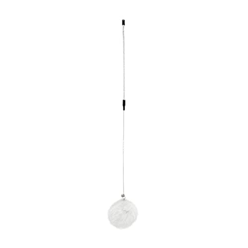 JAMBO PET Brinquedo Varinha Bola de Pelo Com Sino Cinza para Gatos