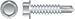 Strong-Point 4H1424 14-14 x 1.50 in. 410 Stainless Steel Unslotted Indented Hex Washer Head Screws Passivated and Waxed Box of 1 500