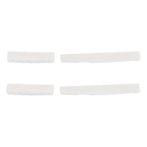 SUPVOX Bone Guitar Saddle Nuts Replacement Nuts for Acoustic Guitar Bridge Set of 2 Easy Installation