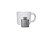 Lemur Taza de café de cerámica con frasco de acero inoxidable Imagen de Lemur Taza de café de cerámica con frasco de acero inoxidable