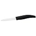 Produktbild Fackelmann 41735 NIROSTA Garniermesser CERAMIC, Gemüsemesser mit Keramikklinge, Allzweckmesser mit Soft-Touch-Griff (Farbe: Schwarz/Weiß), Menge: 1 Stück