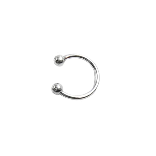 16G Simple Circular Barbell Nose Septum Ring for Women Men 925 Sterling Silver Internal Thread Classic Horseshoe Nipple Lip Tragus Cartilage Eyebrow Helix Daith Navel Rings Earring Body Piercing