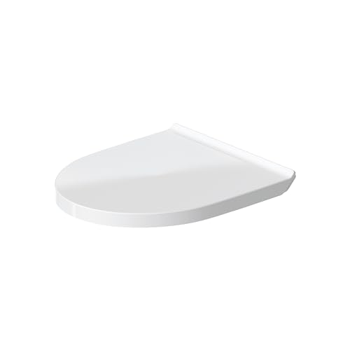 Duravit Abattant WC Durastyle Basic, Abattant Toilette en Uréa-Duroplast, Couvercle de Toilette avec Charnières en Acier Inoxydable, Blanc