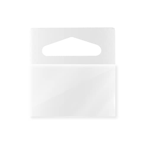 Adhesive Plastic Triangular Hang Tabs 1 7/8" X 1 3/4" - Great for Retail Displays in Business Shops and Stores, Strong Hold, Self Adhesive Hang Tabs for Price Tags - Pack of 300 Units - NEO BRASIL