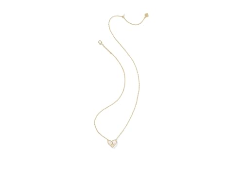 Kendra Scott Womens Heart Letter B Short Pendant Necklace Gold Ivory Mother Of Pearl One Size One Size3