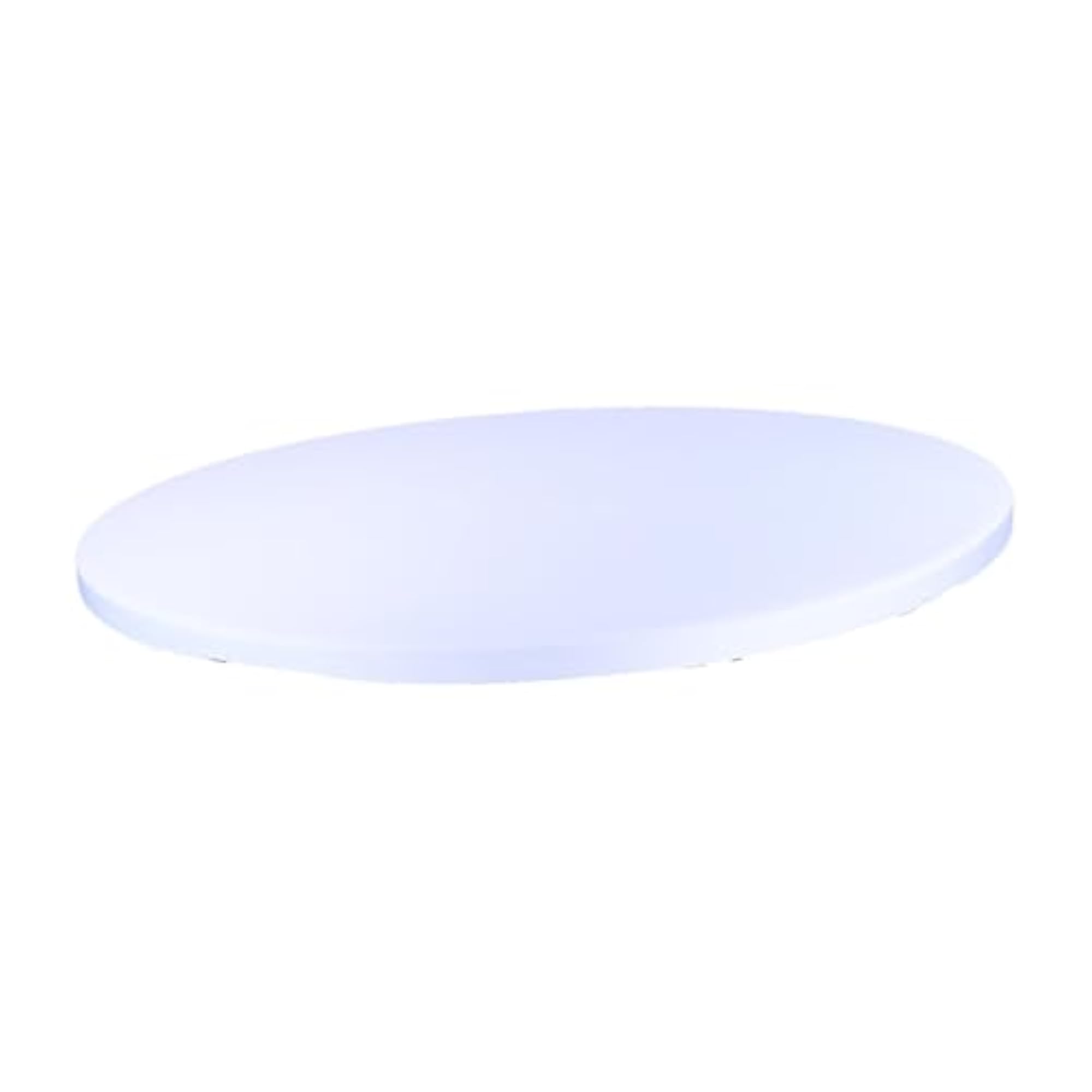 Fitted Round Table Cloth with Elastic Edge, White