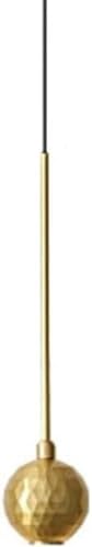 Lampe suspendue boule en métal noir 6W avec cordon ajustable pour chevet et chambre