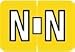 Jewel Tone, N-Yellow, Alpha Labels, ROLL of 500 1