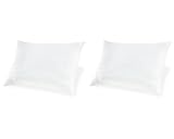 Signature Design by Ashley Zephyr 2.0 Classic Eco-Friendly Hypoallergenic Striped Cotton Standard Pillow 20 x 28 Inches, Set of 2, White