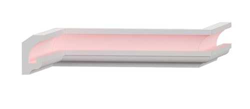 Stuck Dekorbau 2m (75x42mm) Indirekte Beleuchtung Dekoration LED Lichtprofile Decken Styroporleiste BL25