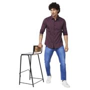 Image of Spykar Men's Regular Fit N /A Full Sleeve Striped Casual Shirts