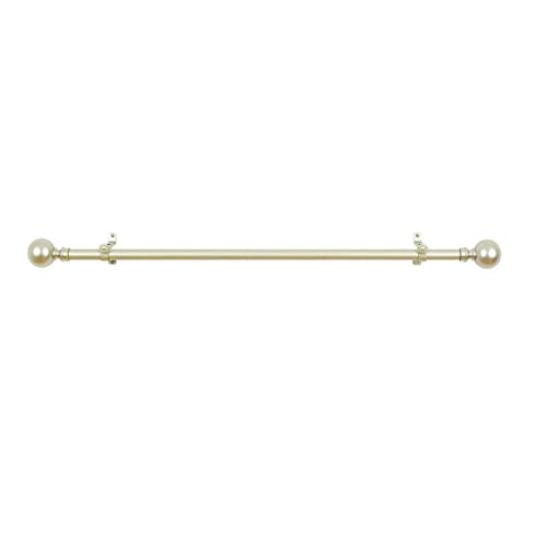 WDYB Round Ball Adjustable Double Drapery Curtain Rod Set 28