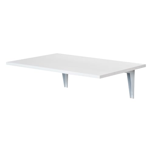 HOMCOM Mesa Plegable de Pared de Madera Ahorra Espacio 60x40x20 cm Blanco