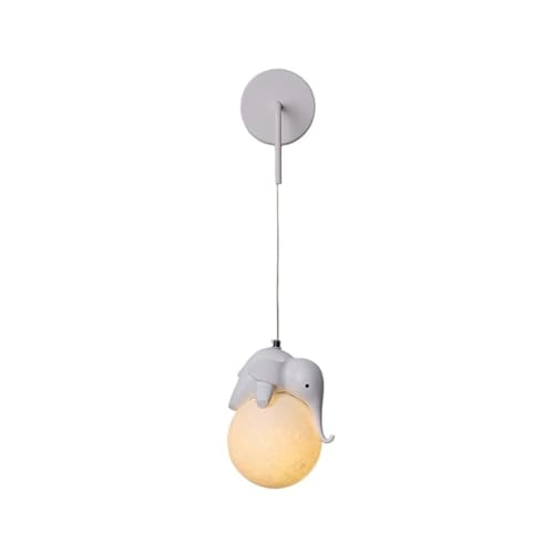 TONFON Aplique de pared de metal blanco con forma de bola y pantalla acrílica, moderno y sencillo, for dormitorio, mesita de noche, sala de estar, estudio, pasillo, entrada, restaurante.