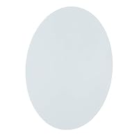 Wandlampe Weiß Metall Ø 40 cm rund flach Modern Weiß indirektes Licht Wohnzimmer Flur Wandleuchte – Ansicht 3