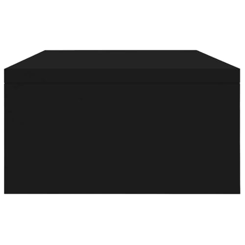 Support de moniteur PC robuste et réhausseur d'écran noir pour organisation de table de bureau - 4