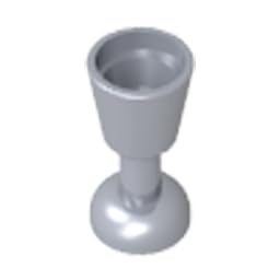 6269 Props Equipment Goblet/Glass 10 Pieces GDS-20891 Compatible with Lego Building Blocks Color:Flat Silver