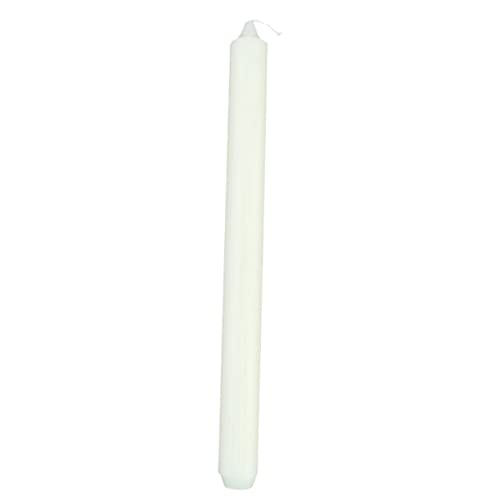 Ciieeo 1 Set Romantic Wedding Candle Smokeless Odorless Long Pole Candles for Parties European Design Multi Purpose Paraffin for Weddings and Home Decor White