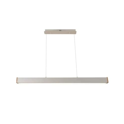 Lustre suspension à LED blanc au-dessus de la table de la salle à manger