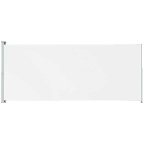 vidaXL Toldo Lateral Retráctil de Jardín Patio Separador Terraza Balcón Pantalla Solar Viento Enrollable Retroceso Automático Crema 180x500 cm