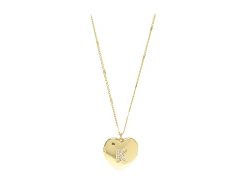 Kate Spade New York K Heart Locket collier pendentif coeur en métal doré
