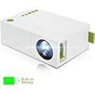 Mini Mobile Projector, Deeplee Portable Home Projector Built-in Rechargeable Battery Speaker USB/AV/HDMI Support TV Box Flash Drive Micro SD PC Laptop Console for Family Movie Night Video Game