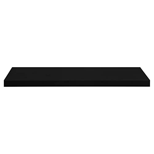 eSituro Balda Flotante de Pared, Estanteria de Pared, Estante de Almacenamiento para Salón, Cocina y Dormitorio, MDF, Negro, 120x22,9x3,8 cm