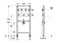 MEPA nextVIT element umywalkowy bateria ścienna system biustonosz 120 cm