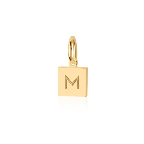 Letter Nautical Flag Mini Charm For Charm Bracelets and Necklaces-Gold Vermeil2