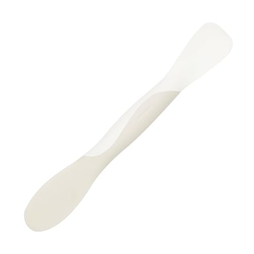 Image of Tovolo Scoop and Spread Large Dual End Silicone Sandwich Spreader Tool with Nylon Handle, BPA Free Dishwasher Safe Silicone and Nylon Tool for Spreading and Scooping, Buttercream and Ivory