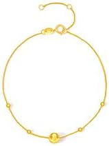 18K Gold Bracelet Bead Bracelets Simple Dainty Trendy Chain Bracelet Gold Jewelry for Women Mom Lover Birthday Aniversary 6.3-7.5inch/16+3cm C0713864 - Image 3