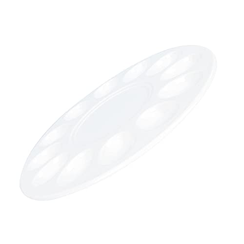 Divided Egg Plate Porcelain Deviled Egg Tray Decorative Easter Egg Platter 12 Grids Deviled Egg Holder Egg Plate Ceramic Egg Dish Snail Plate Kitchen Gadgets 30. 5Cm Egg Serving Ceramic Tray #TOP29