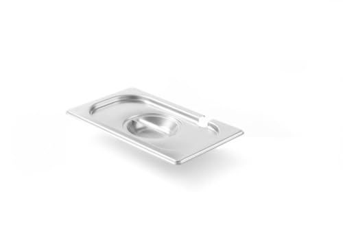 Couvercle GN 1/4 avec encoche louche inox résistant de -40 à 250°C