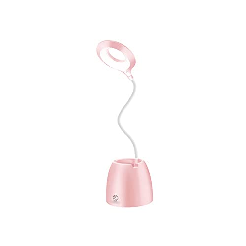 8KLANMMQ Lámpara de mesa Lámpara de lectura LED de escritorio Flexo lámpara de escritorio con soporte de bolígrafo recargable por USB luz regulable (color )