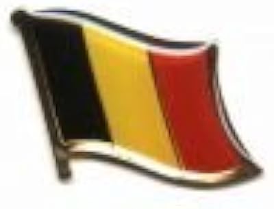 Belgium Country Flag Small Metal Lapel Pin Badge 3/4 X 3/4 Inches New