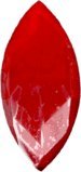 Stained Glass Jewels - 30mm X 15mm Red Navette Faceted Jewel