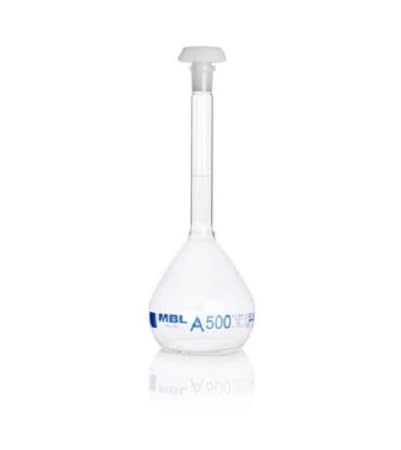 RS PRO Borosilikatglas Laborflasche 10ml Messkolben Enghalsig, Packung a 5 Stück