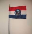 Missouri State Flag 4"x6" Desk Table Stick
