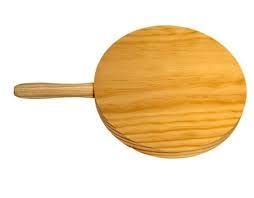 Tabla de Cocina Redonda de Pino, 16cm, Madera Natural, Ideal para Cortar, Picar y Trocear