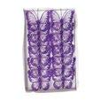 JustArtificial Mesh Glittered Clip On Butterflies - 8cm, Purple, Tray of 12