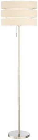 Lite Source Falan 60 1/2" Ribbon Linen and Nickel Modern Floor Lamp