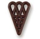 Dobla Dark Belgium Chocolate Fan Decorates, 245 Count, Gourmet Dessert Decorations