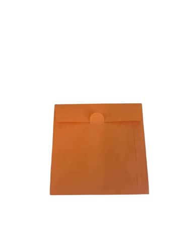 Todomedia 100 Color Paper Sleeves For Cd/Dvds - 100G Premium Weight Envelopes With Clear Window And Flap, Perfect For Organizing And Storing Discs (Orange) #TOP1