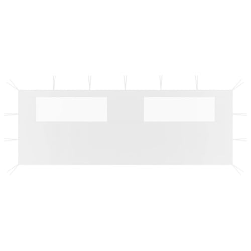 Genérico Pared Lateral de cenador con Ventanas Blanco 6x2 m,Casa y jardín,Jardín,Artículos de Exterior,Estructuras de Exteriores,Accesorios para pabellones y cenadores-3070416